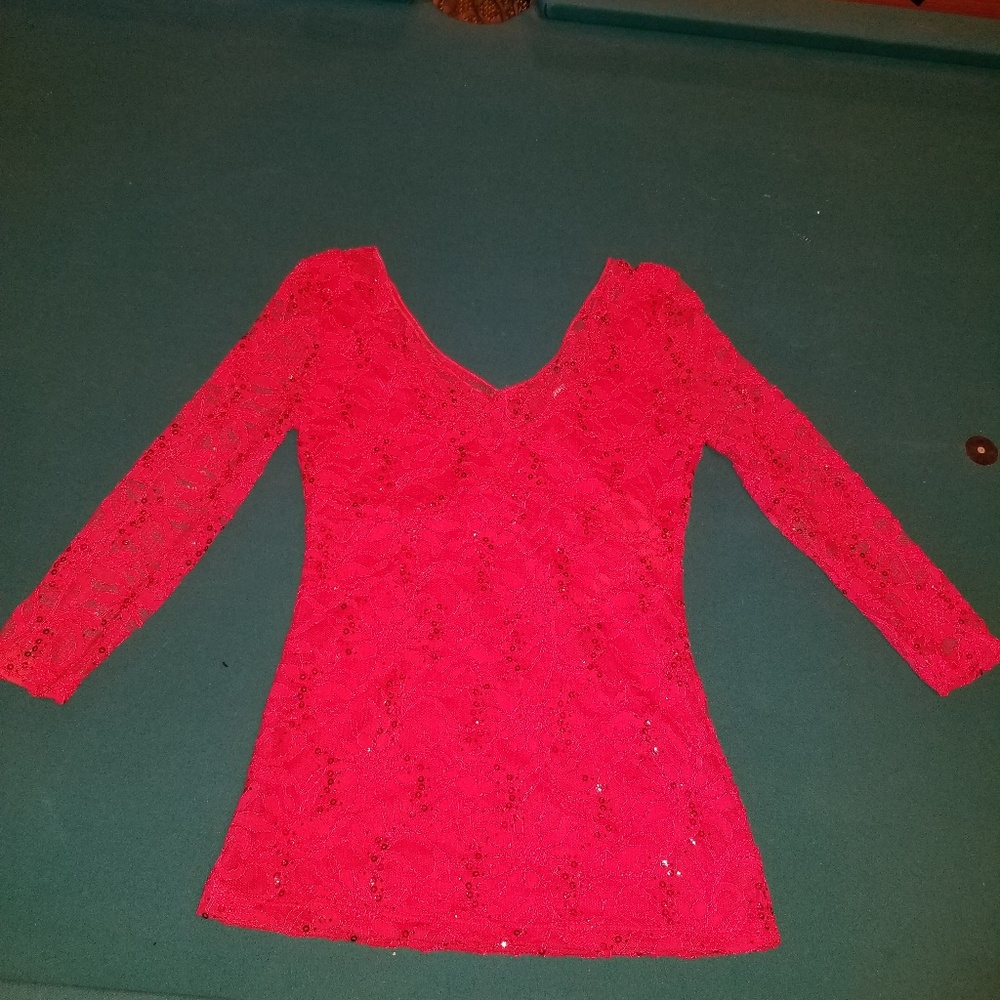XS Boston Proper pink lace top